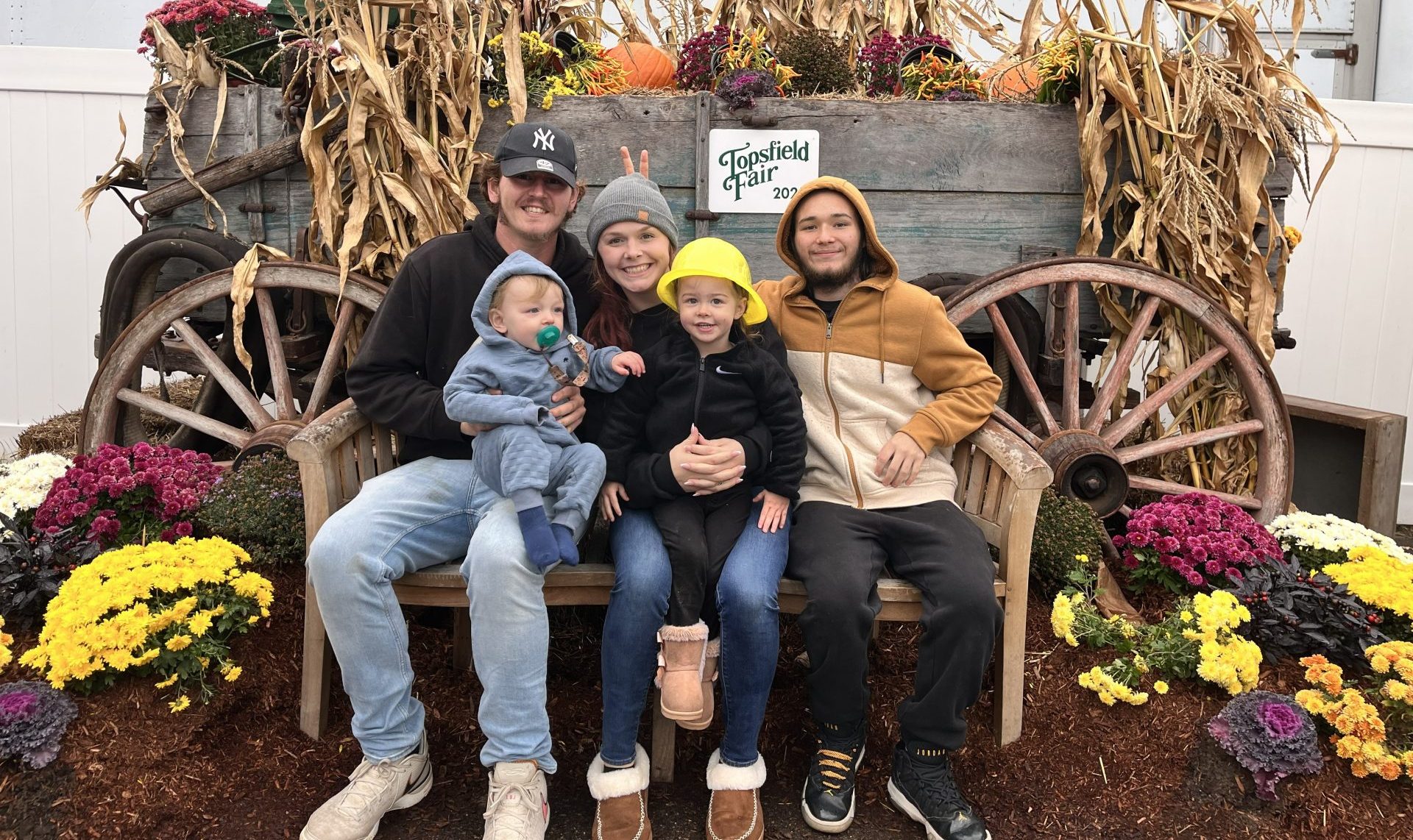 Logan, Deborah and family having fun at the Topsfield Fair